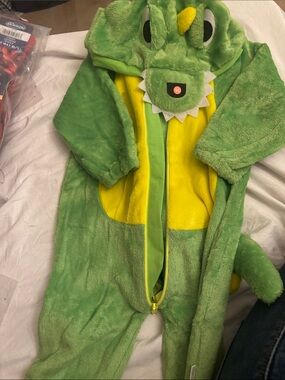 Green & Yellow Dinosaur One-Piece Costume